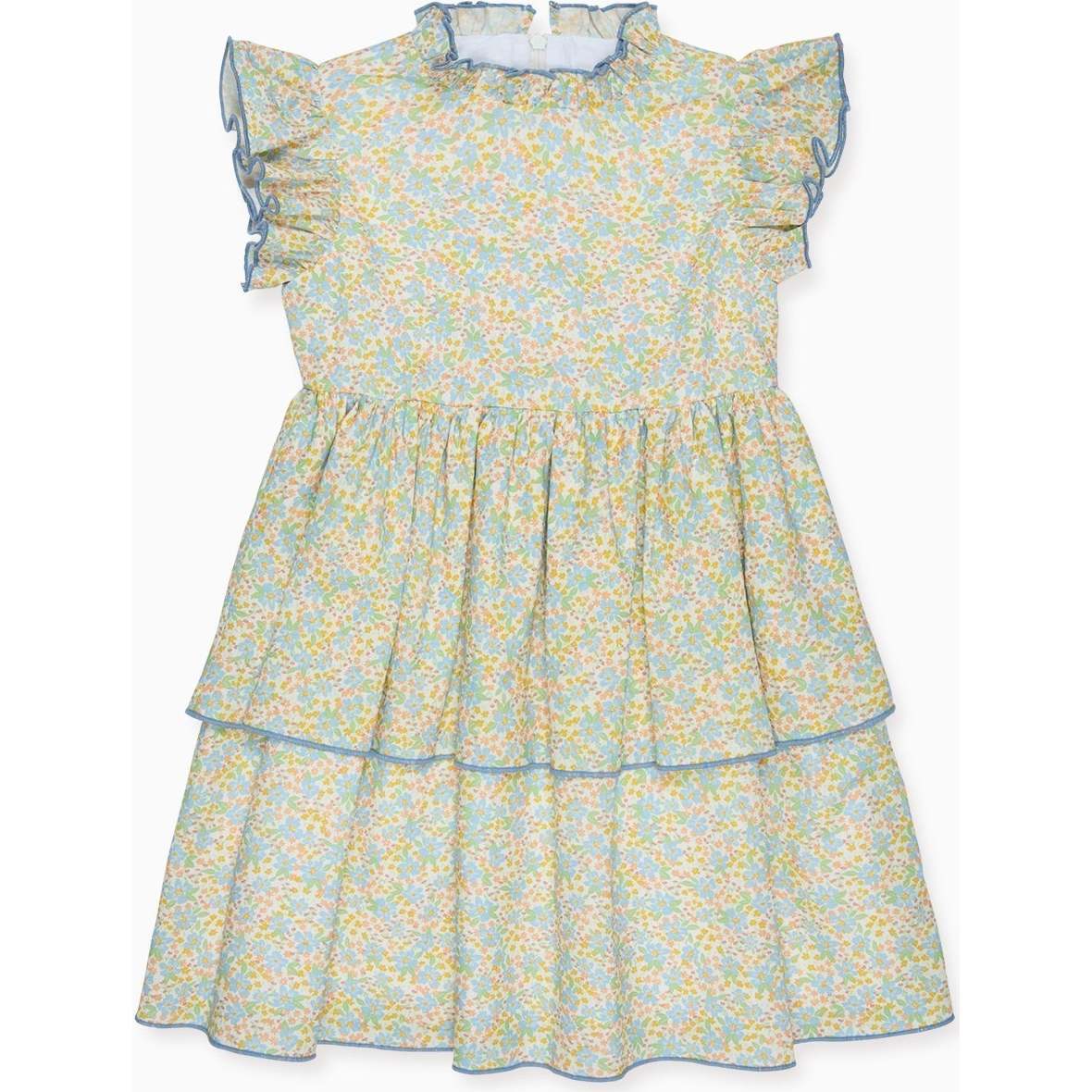 Blue Floral Florencia Girl Dress - Dresses - 1