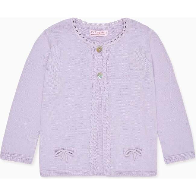 Lilac Arcona Cotton Girl Cardigan - Cardigans - 1