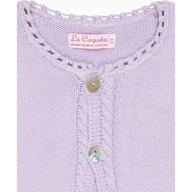 Lilac Arcona Cotton Girl Cardigan - Cardigans - 2