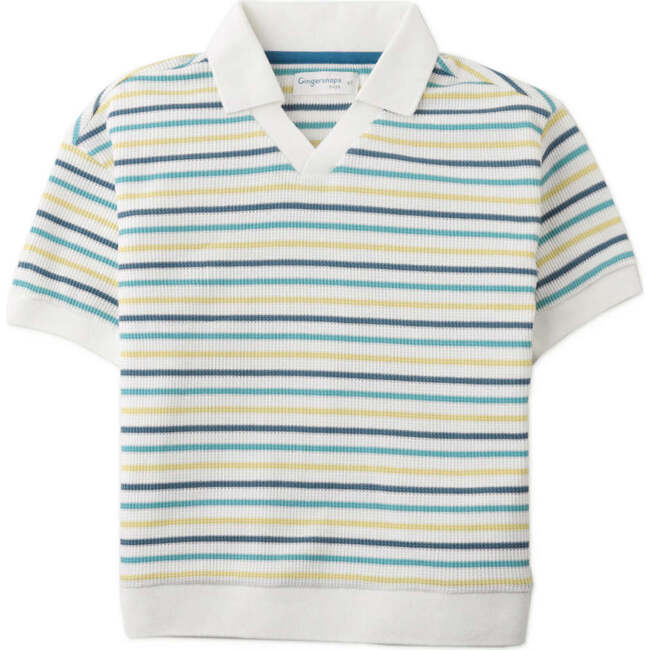 Roberto Waffle Polo Shirt, Multicolor