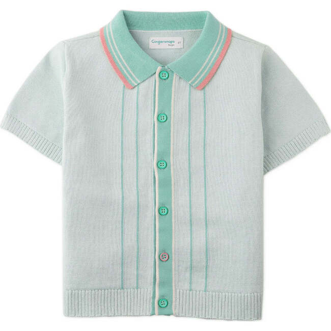 Rico Button-Down Polo Shirt , Green