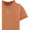 Rocco Quarter Zip Polo Shirt, Brown - Polo Shirts - 3