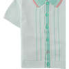 Rico Button-Down Polo Shirt , Green - Polo Shirts - 3