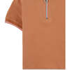 Rocco Quarter Zip Polo Shirt, Brown - Polo Shirts - 4