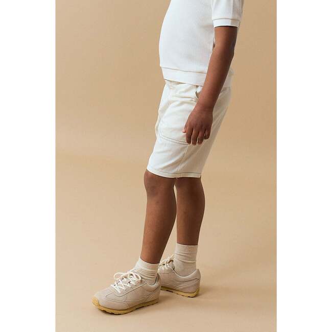 Santino Bermuda Shorts With Contrast Stitching, Offwhite - Shorts - 3