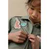 Riley Overshirt Jacket With Emroidered Badges, Green - Jackets - 3