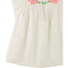 Persephone Dress With Floral Embroidery, Offwhite - Dresses - 4