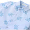 Miguel Button-Down Shirt With Octopus Embroidery, Blue - Button Downs - 5