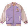 Leighton Varsity Jacket With Flower Embroidery , Multicolor - Jackets - 1 - thumbnail