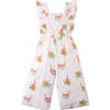 Ivana Jumpsuit In Tiger Print, White - Jumpsuits - 1 - thumbnail