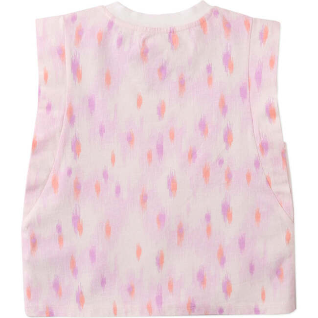 Katya Printed Top With Pom-Pom & Tassels On Neckline, Multicolor - T-Shirts - 2