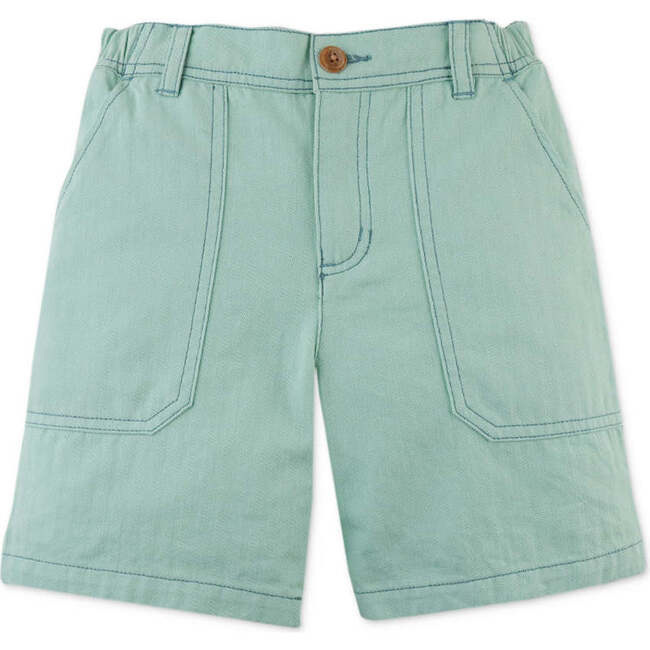 Gino Bermuda Shorts With Contrast Stitching, Green