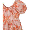 Lucinda Waisted Tiered Dress In Fire Floral Print, Orange - Dresses - 6