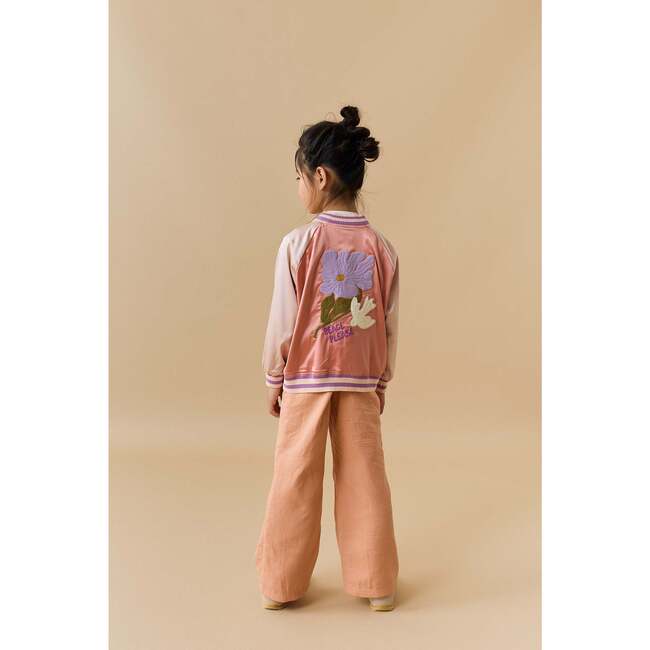 Leighton Varsity Jacket With Flower Embroidery , Multicolor - Jackets - 6
