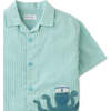 Felix Button-Down Shirt With Octopus Embroidery , Green - Button Downs - 3