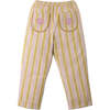 Faye Stripey Pull-On Pants, Yellow - Pants - 1 - thumbnail