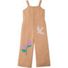 Eunice Strappy Jumpsuit With Front Buttons And Appliques, Tan - Jumpsuits - 1 - thumbnail