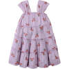 Erin Tiered Dress In Daisy Print, Purple - Dresses - 1 - thumbnail