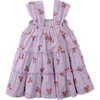 Erin Tiered Dress In Daisy Print, Purple - Dresses - 2