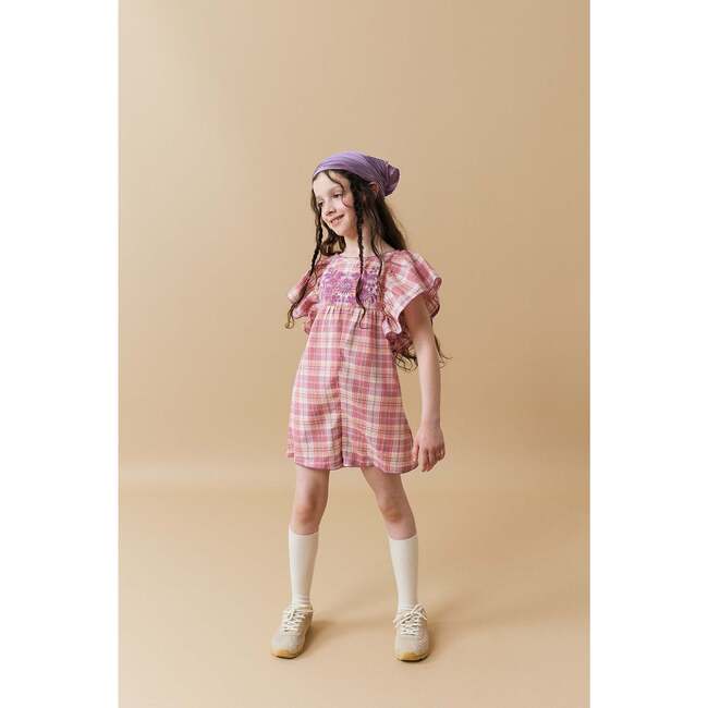 Evie Checkered Jumpsuit With Butterfly Sleeves, Multicolor - Jumpsuits - 2