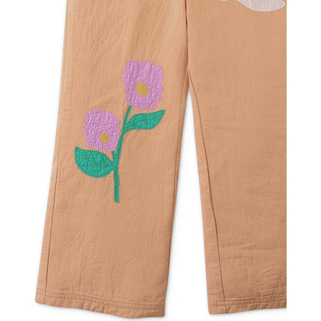 Eunice Strappy Jumpsuit With Front Buttons And Appliques, Tan - Jumpsuits - 4
