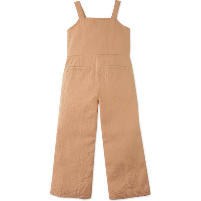 Eunice Strappy Jumpsuit With Front Buttons And Appliques, Tan - Jumpsuits - 5