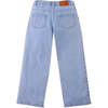 Esme Denim Pants With Bird Patch Pocket, Blue - Pants - 5