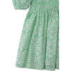 Emilia Dress With Puff Sleeves In Floral Print, Green - Dresses - 4