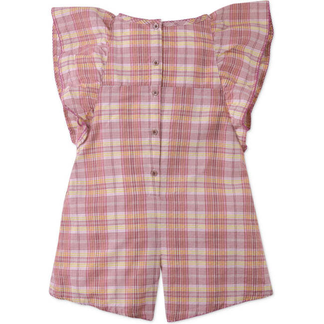 Evie Checkered Jumpsuit With Butterfly Sleeves, Multicolor - Jumpsuits - 5
