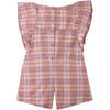 Evie Checkered Jumpsuit With Butterfly Sleeves, Multicolor - Jumpsuits - 5