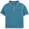 Caleb  Polo Shirt, Blue - Polo Shirts - 1 - thumbnail