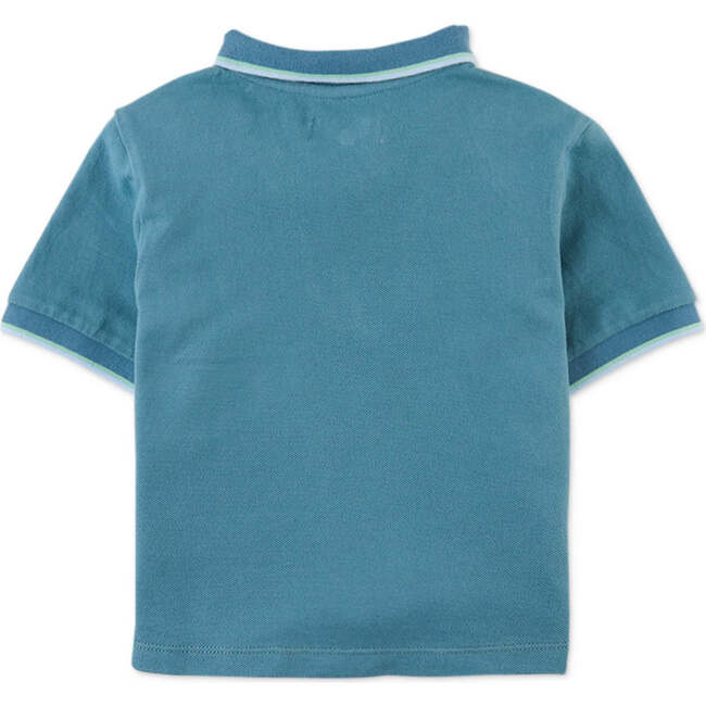 Caleb  Polo Shirt, Blue - Polo Shirts - 2