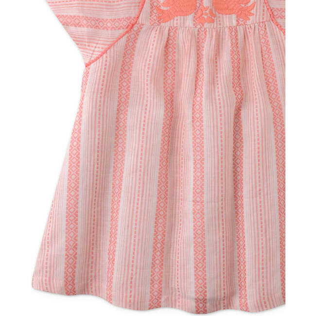 Elsie Stripey Dress With Kimono Sleeves, Pink - Dresses - 4