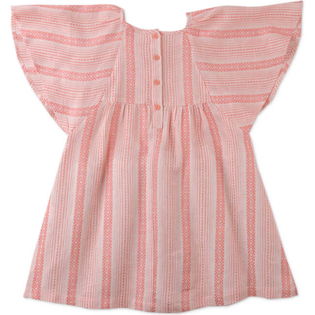 Elsie Stripey Dress With Kimono Sleeves, Pink - Dresses - 5