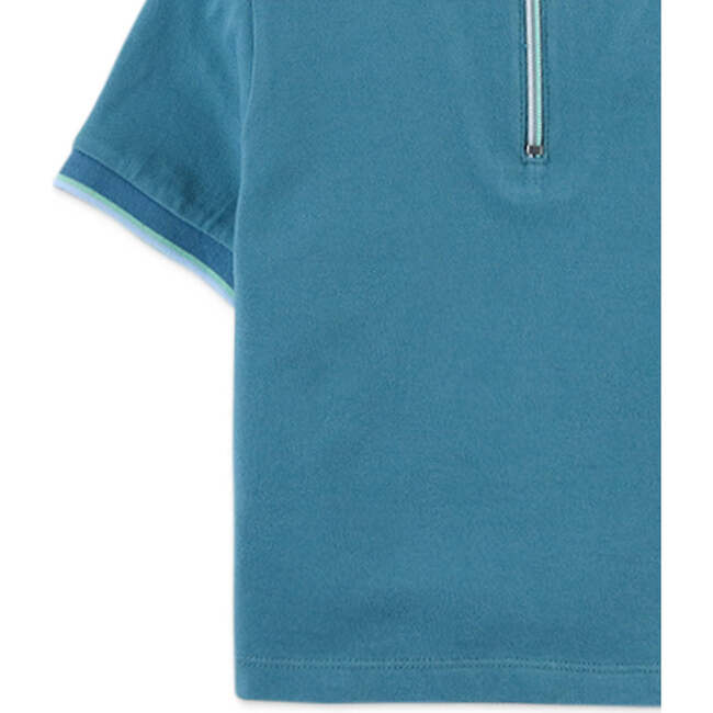 Caleb  Polo Shirt, Blue - Polo Shirts - 4