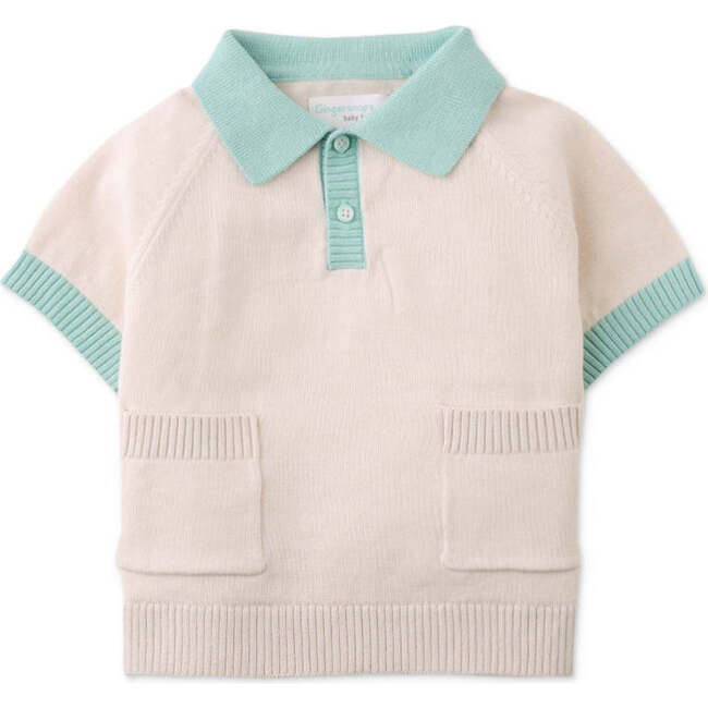 Baby Vico Knitted Polo Shirt, Beige