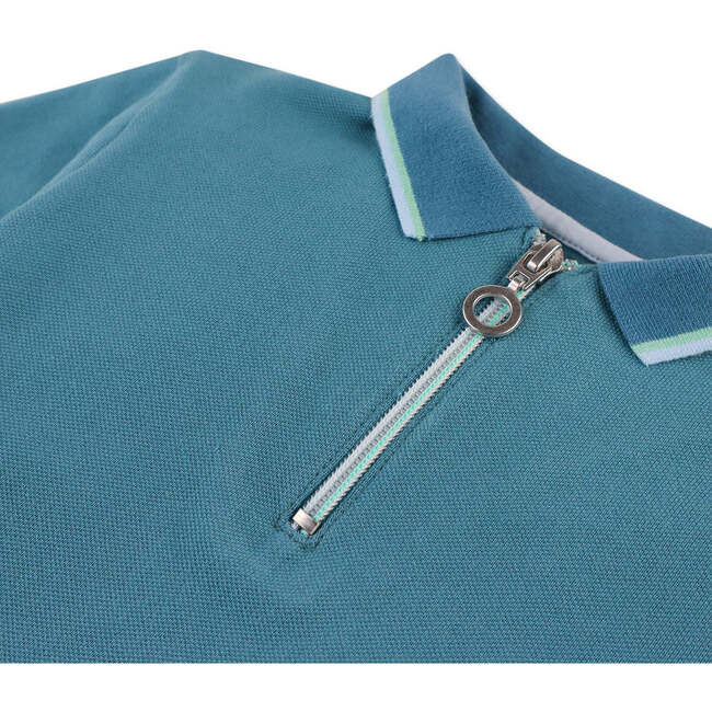 Caleb  Polo Shirt, Blue - Polo Shirts - 5