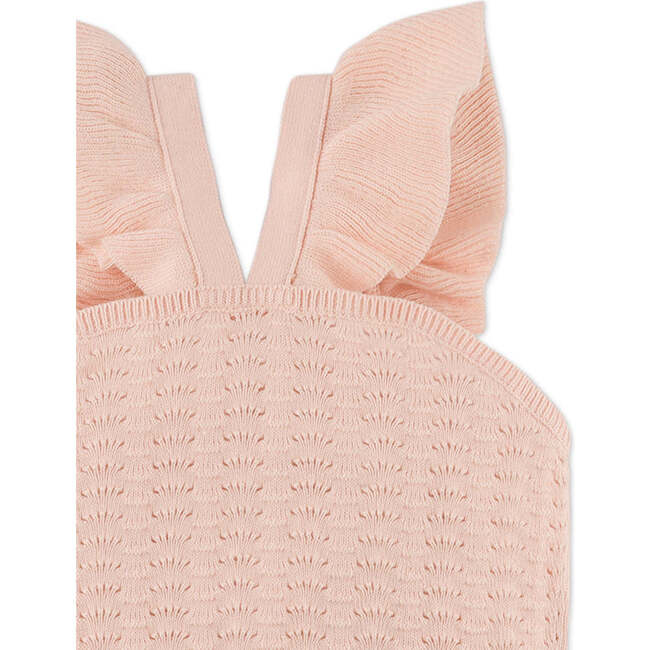 Beatrice Sleeveless Top With Ruffles, Peach - Blouses - 6