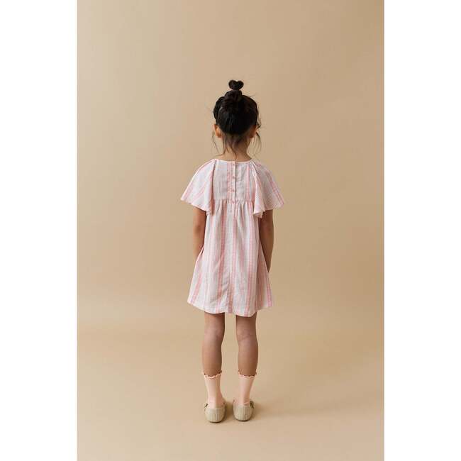 Elsie Stripey Dress With Kimono Sleeves, Pink - Dresses - 6