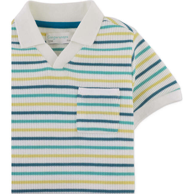 Baby Ricardo Waffle Polo Shirt With Patch Pocket, Multicolor - Polo Shirts - 2