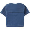 Baby Romeo Button-Down Shirt With Sailor Collar, Blue - Button Downs - 2