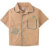 Baby Paolo Woven Button-Down Shirt, Tan - Button Downs - 1 - thumbnail