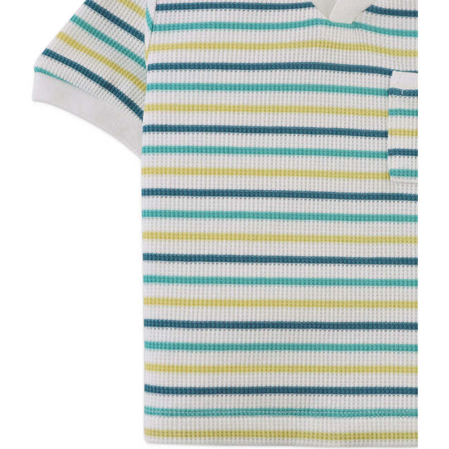 Baby Ricardo Waffle Polo Shirt With Patch Pocket, Multicolor - Polo Shirts - 3