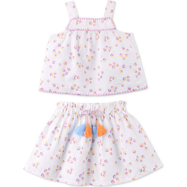 Baby Odessa Top And Skirt Set, White