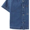 Baby Romeo Button-Down Shirt With Sailor Collar, Blue - Button Downs - 3