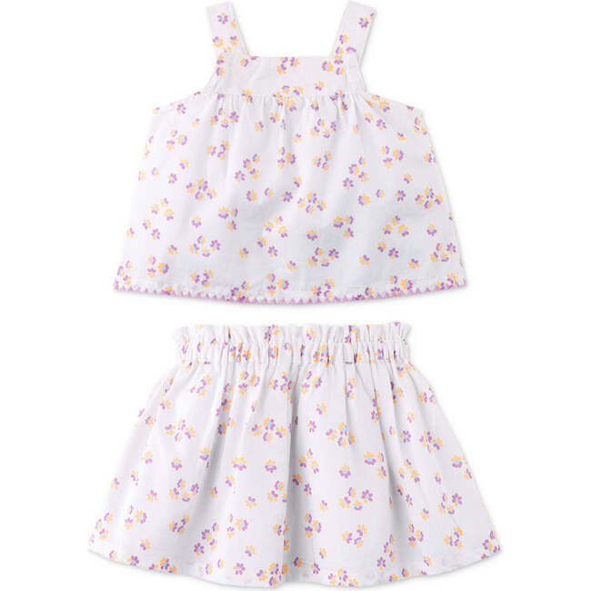 Baby Odessa Top And Skirt Set, White - Mixed Apparel Set - 2