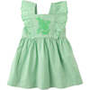 Baby Larisa Gingham Dress With Embroidered Details, Green - Dresses - 1 - thumbnail