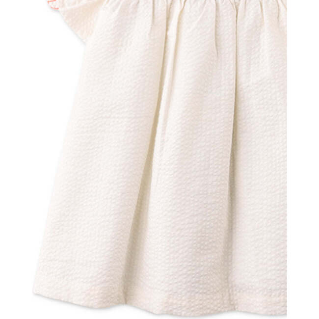 Baby Penelope Dress With Flower Applique, Offwhite - Dresses - 4