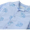 Baby Miguelito Button-Down Shirt With Octopus Embroidery, Blue - Button Downs - 4