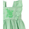 Baby Larisa Gingham Dress With Embroidered Details, Green - Dresses - 3